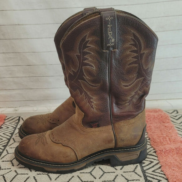 TONY LAMA TLX BOOTS, SZ 8.5 EE EXTRA WIDE - Picture 1 of 13